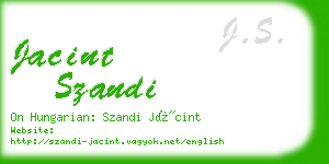 jacint szandi business card